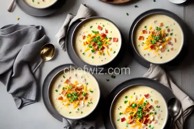 Potato Soup With Cheddar and Bacon