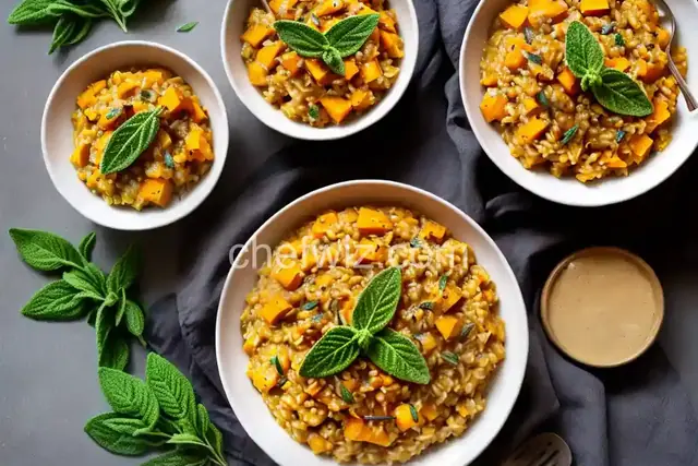 Pressure Cooker Butternut Squash Risotto With Frizzled Sage and Brown Butter Recipe