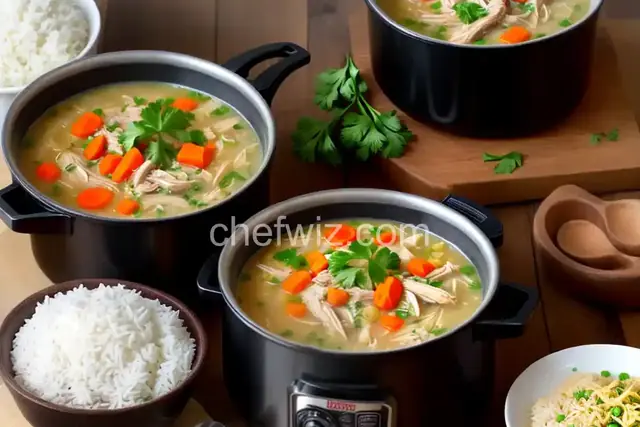 Pressure Cooker Chicken and Rice Soup