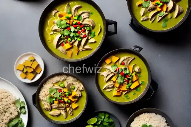 Pressure Cooker Thai Green Chicken Curry With Eggplant and Kabocha Squash Recipe