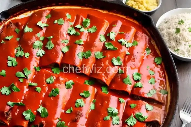 Prime Rib Enchiladas with Christmas Sauce
