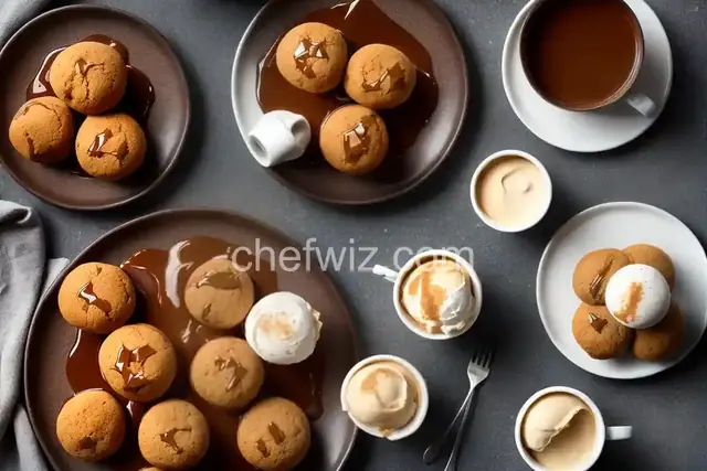 Profiteroles With Coffee Ice Cream