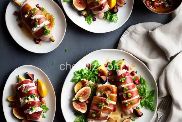 Prosciutto-Wrapped Chicken with Figs and Goat Cheese