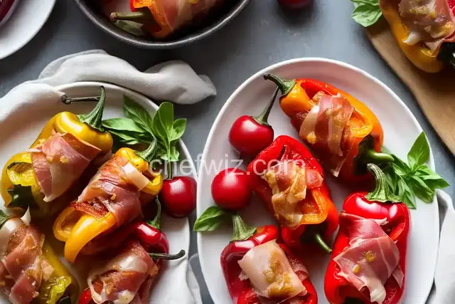Prosciutto-Wrapped Stuffed Cherry Peppers Recipe