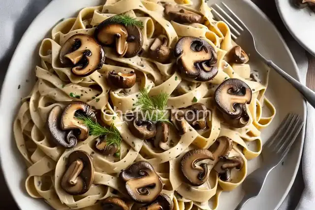 Pâtes aux Cêpes (Tagliatelle with Porcini Mushrooms and Crème Fraîche) Recipe