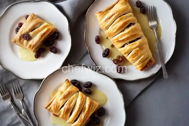 Puff Pastry Apple and Raisin Strudel