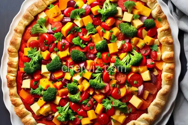 Puff Pastry Tart with Vegetables and Cheese