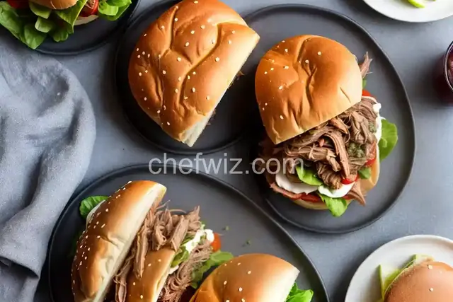 Pulled Pork Pesto Sandwich
