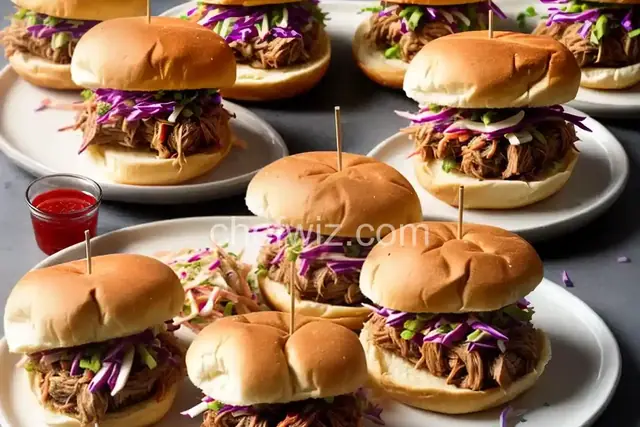 Pulled Pork Sliders with Hawaiian Slaw
