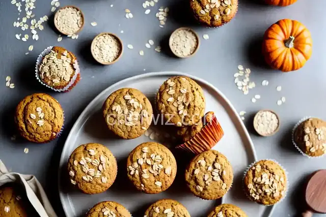 Pumpkin Banana Oat Muffins