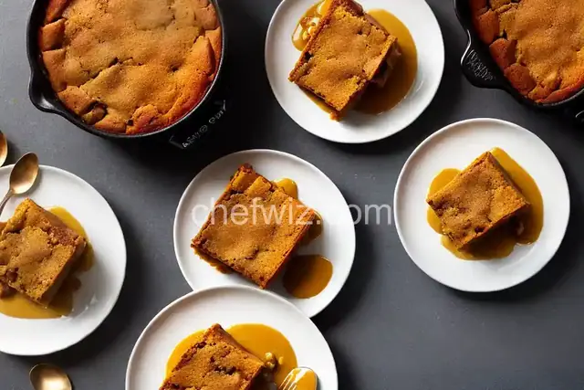 Pumpkin Bread Pudding with Amaretto Sauce