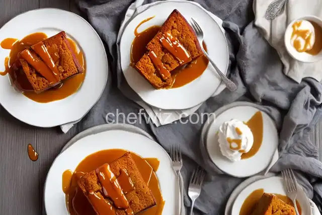Pumpkin Bread Pudding with Caramel Sauce
