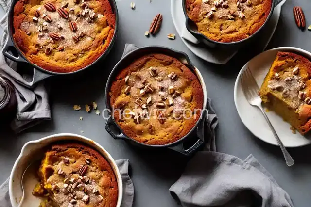Pumpkin Bread Pudding with Pecans