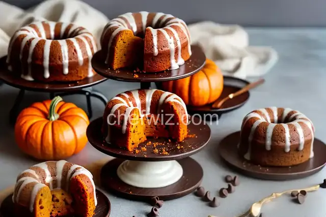 Pumpkin Chocolate Chip Mini Bundt® Cakes