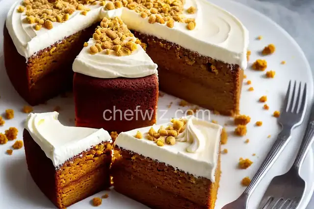 Pumpkin Crunch Cake with Cream Cheese Frosting