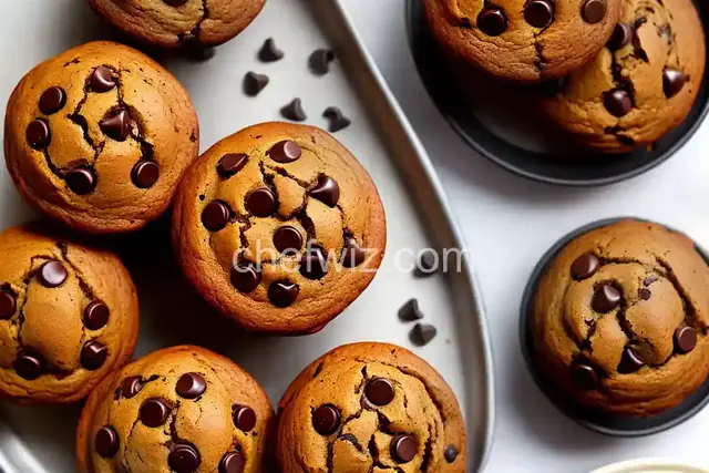 Pumpkin Gut Chocolate Chip Muffins