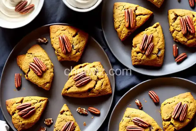 Pumpkin Pecan Scones with Maple Glaze