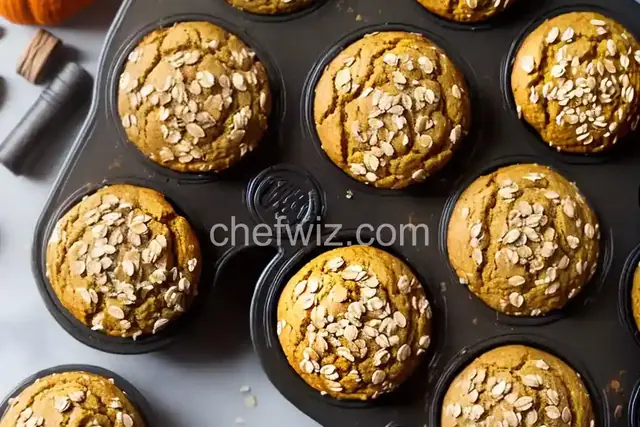 Pumpkin Pie-Oat Flour Muffins