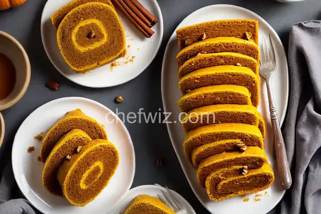 Pumpkin Roll with Ginger and Pecans