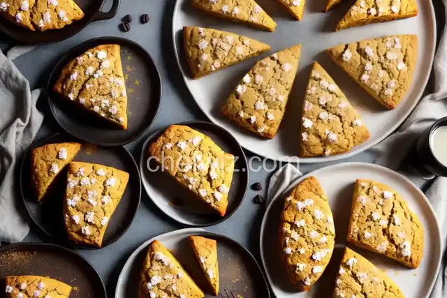 Pumpkin Scones with Coffee Glaze