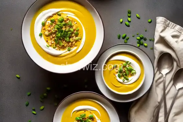 Pumpkin, Sweet Potato, Leek and Coconut Milk Soup