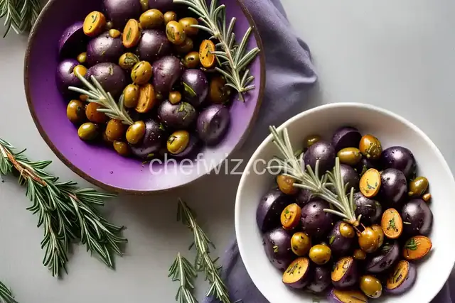 Purple Potatoes with Rosemary and Olives