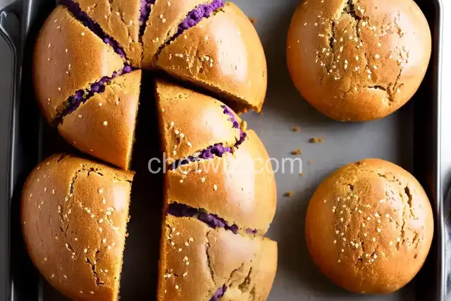 Purple Sweet Potato Whole Wheat Bun