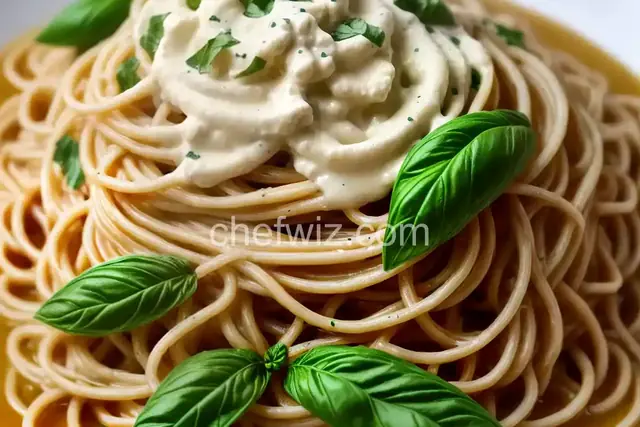 Quick Angel Hair with Basil Cream for One