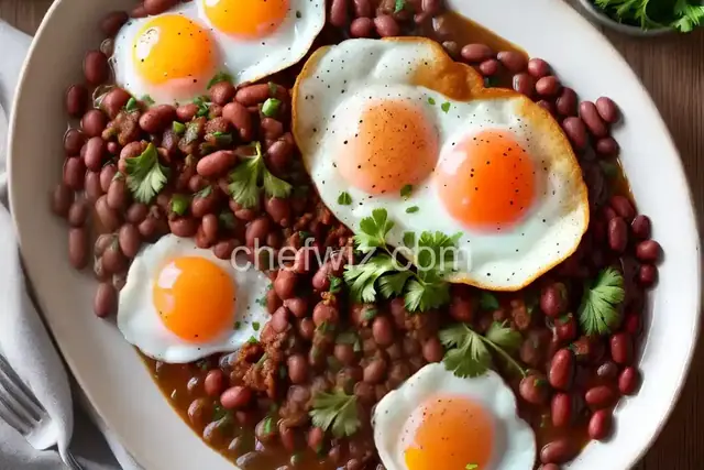 Quick Morning Beans and Fried Eggs Recipe