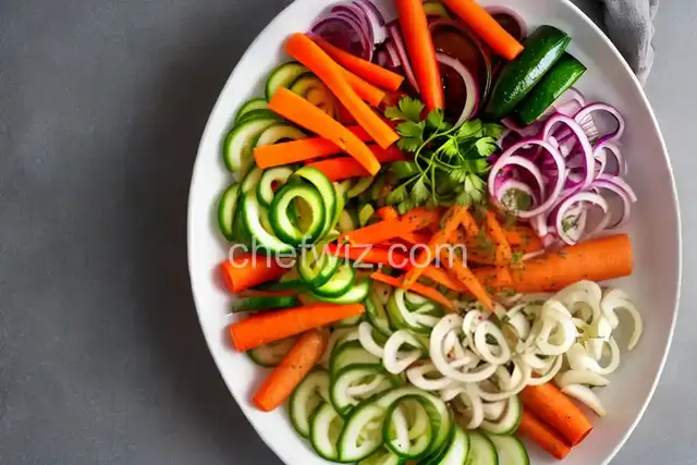 Quick Pickled Cucumbers, Carrots, and Shallots