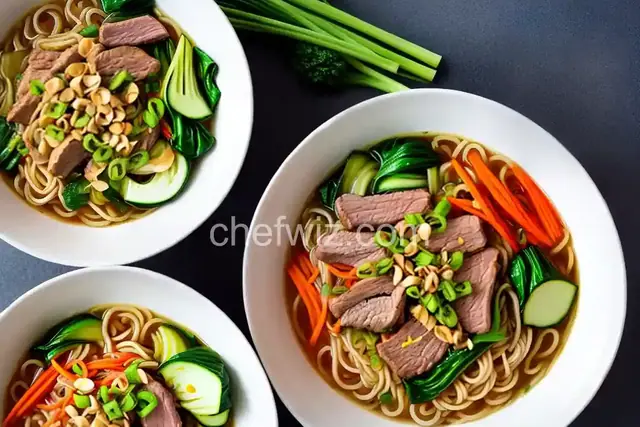 Quick Pork Ramen With Carrots, Zucchini, and Bok Choy