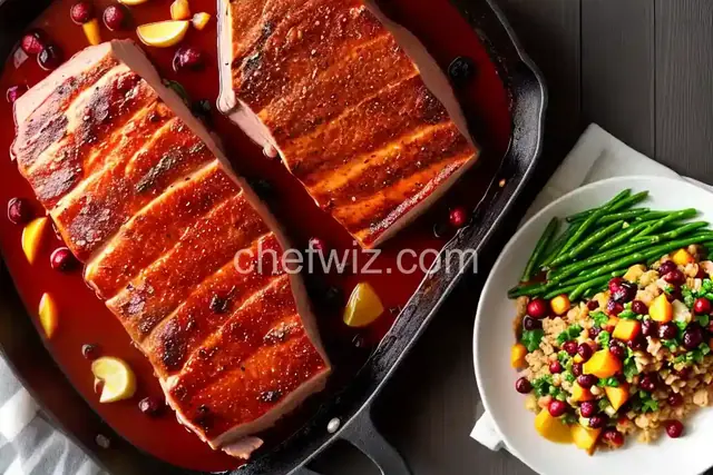 Quick Savory Cranberry Glazed Pork Loin Roast