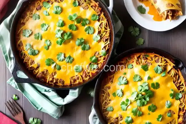Quick and Easy Green Chile Chicken Enchilada Casserole