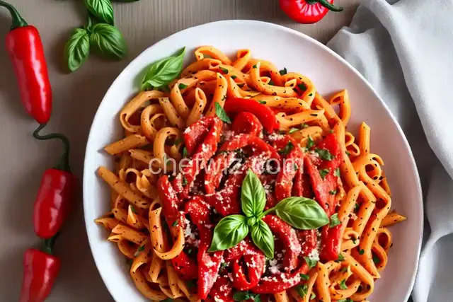 Quick and Easy Roasted Red Pepper Pasta