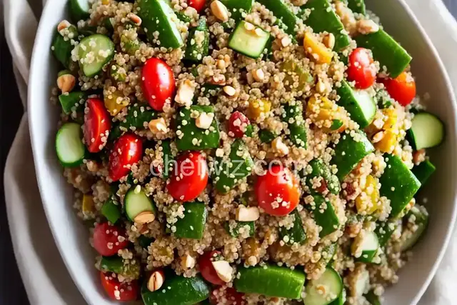 Quinoa, Couscous, and Farro Salad with Summer Vegetables