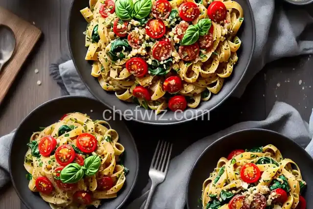 Quinoa Pasta with Spinach and Tomatoes