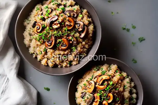 Quinoa Risotto with Mushrooms and Thyme