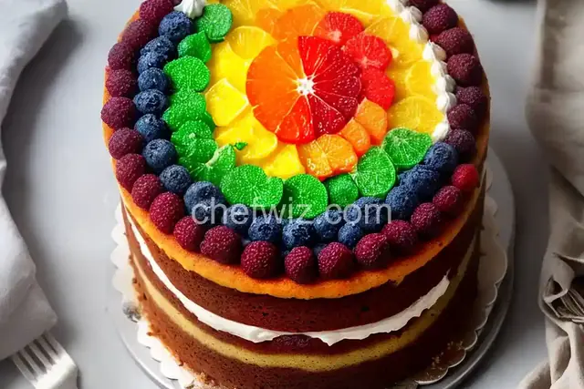 Rainbow Citrus Cake