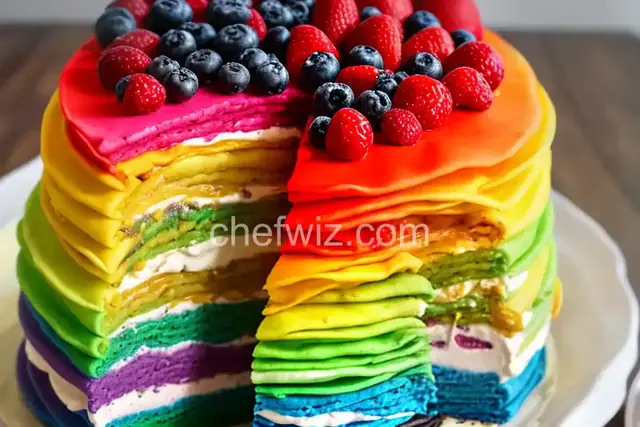 Rainbow Crepe Cake