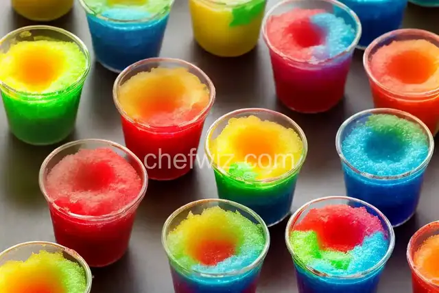 Rainbow Jell-O Shot Cups