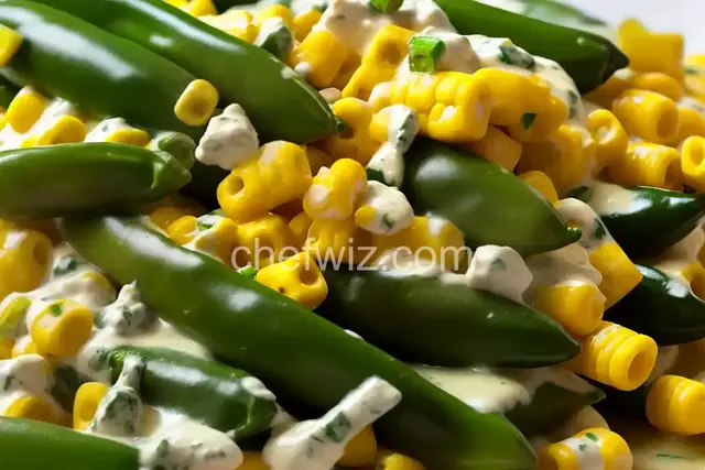 Rajas con Crema, Elote, y Queso (Creamy Poblano Peppers and Sweet Corn)