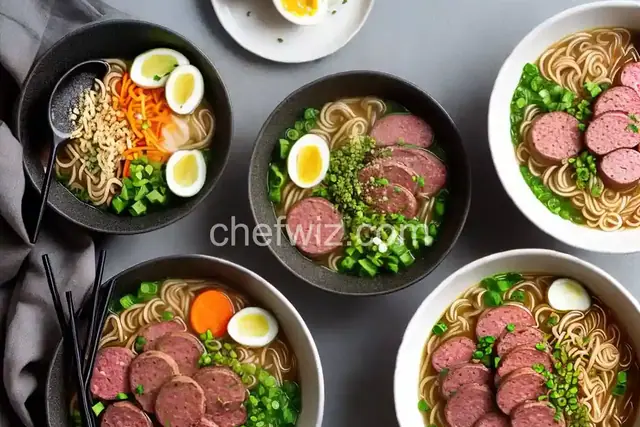 Ramen and sausage