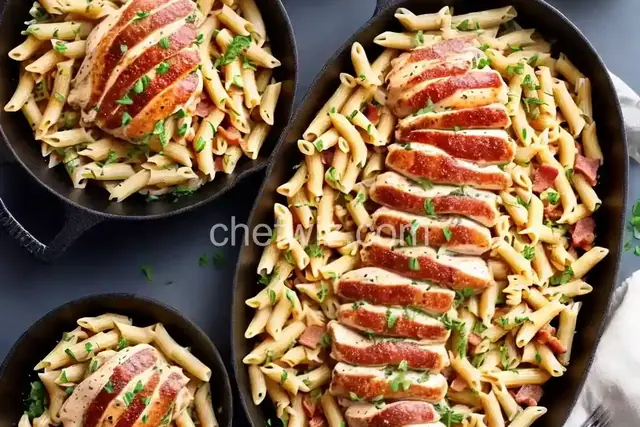 Ranch and Bacon Chicken with Penne Pasta
