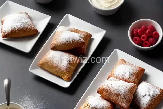 Raspberry Beignets with Vanilla Dipping Sauce
