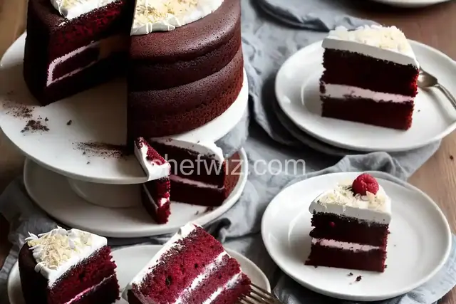 Raspberry-Coconut Chocolate Cake with Marbled Fondant