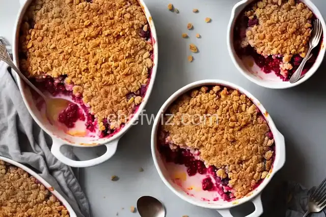 Raspberry Peach Crumble