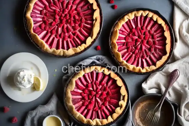 Raspberry Rhubarb Crostata