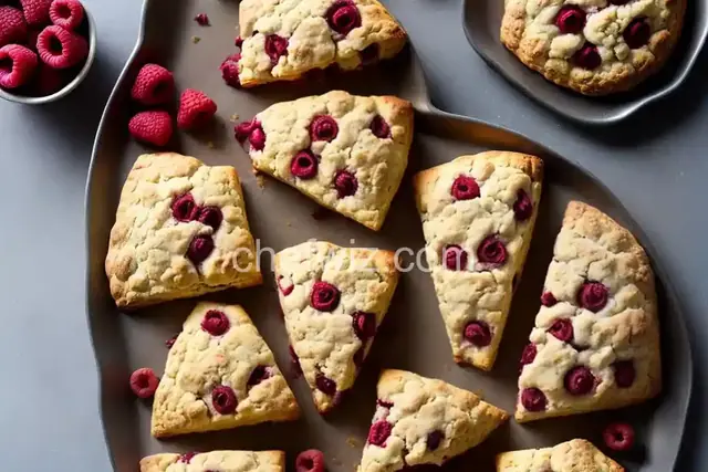 Raspberry-Rose Scones