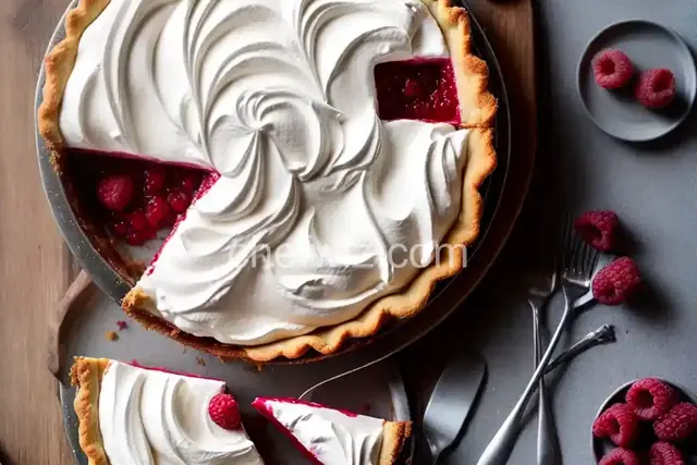 Raspberry Sour Cream Pie