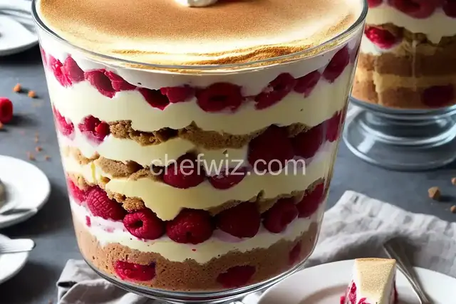 Raspberry Tiramisu Trifle